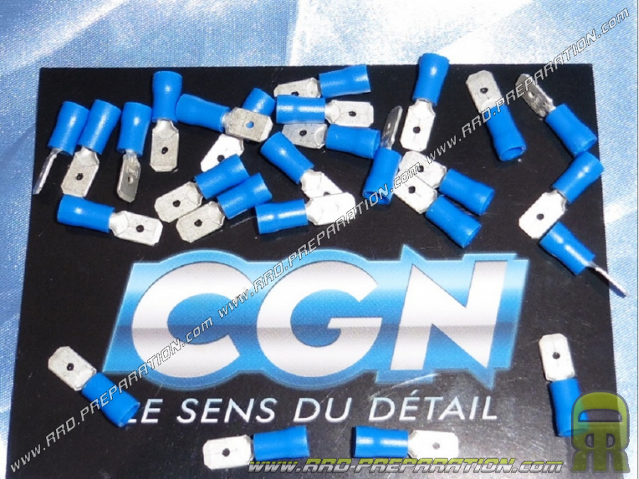 10 CGN macho plano 6.3 terminales para cable eléctrico