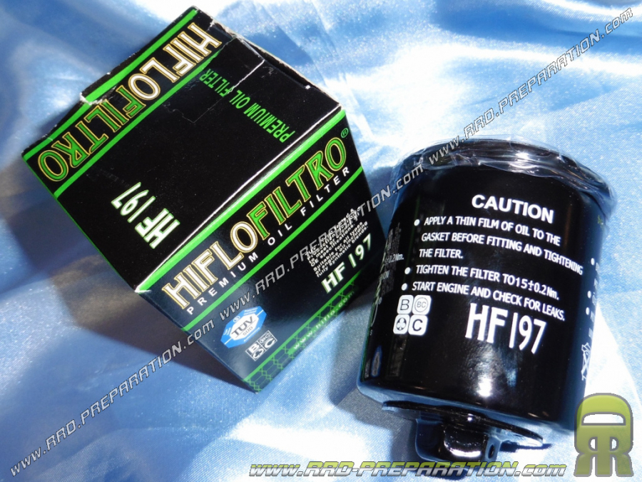 Filtre à huile HIFLO FILTRO HF197 pour quad et maxi scooter AEON ELITE, COBRA, BENELLI, HYOSUNG MS3, KEEWAY, PGO, POLARIS...