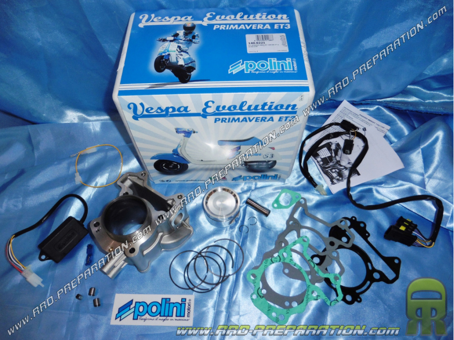 Kit 172cc POLINI Ø61mm, cylindre / piston, boitier calculateur PIAGGIO MEDLEY et VESPA GTS... 125 et 150cc 4T