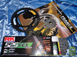 Kit chain FRANCE EQUIPMENT reinforced for motorcycle SUZUKI GSR 750 as of 2011 teeth with the choices