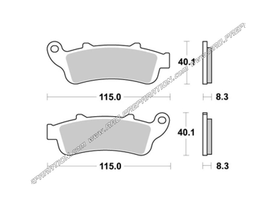 AP RACING front brake pads for Honda CBF 500, CB 1000, DEAUVILLE, VFR, Kawasaki VULCAN... from 1998 to 2006