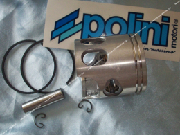 Bi-segment piston POLINI Ø47 or 47.4mm axis 10mm for cast iron 70cc kit on vertical & horizontal minarelli scooter