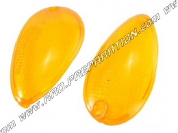 Cabochons clignotants TEKNIX orange pour scooter PIAGGIO LIBERTY