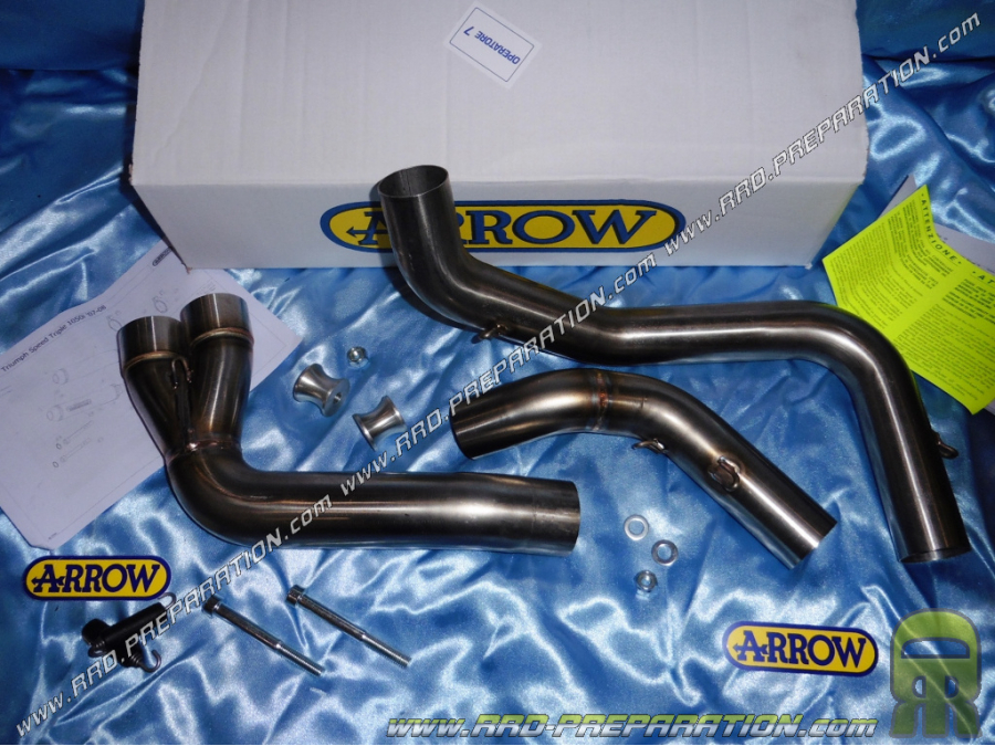 ARROW coupling for ARROW manifold / Origin ARROW silencer on TRIUMPH SPEED TRIPLE 1050 i from 2007 to 2010