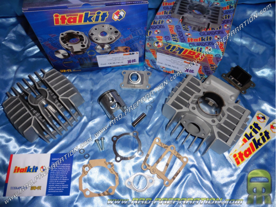 Kit 75cc Ø47mm avec culasse ITALKIT a clapets en aluminium pour PUCH Condor, Monza, Imola, Super 50,...