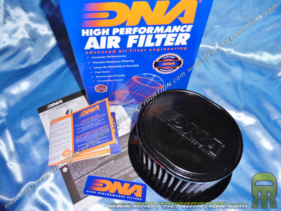Filtre à air DNA RACING pour boîte à air d'origine sur moto YAMAHA FZS 1000 FAZER de 2000 à 2005