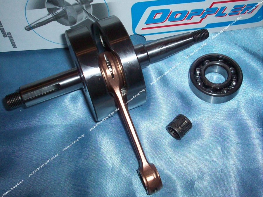Crankshaft + bearing DOPPLER ER1 stroke 39mm (Ø17mm + Ø20mm silks) for mécaboite minarelli am6 engine