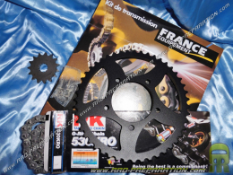 Kit chain FRANCE EQUIPMENT reinforced for motorcycle SUZUKI 600 Bandit from 1995 to 1999 teeth with the choices