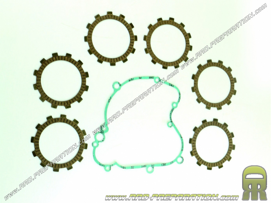 Jeu de disque d'embrayage garnis ATHENA pour KTM XC 65 2T a partir de 2008