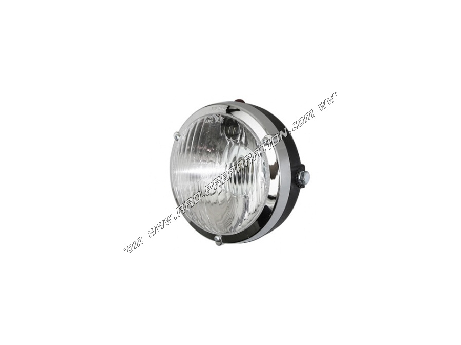 Headlight (light) round black Ø103mm P2R for moped, mob, 103, 51, fox