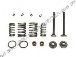 Valves (intake + exhaust) P2R with spring for original cylinder head on maxi scooter KYMCO PEOPLE / Chinese scooter 4T