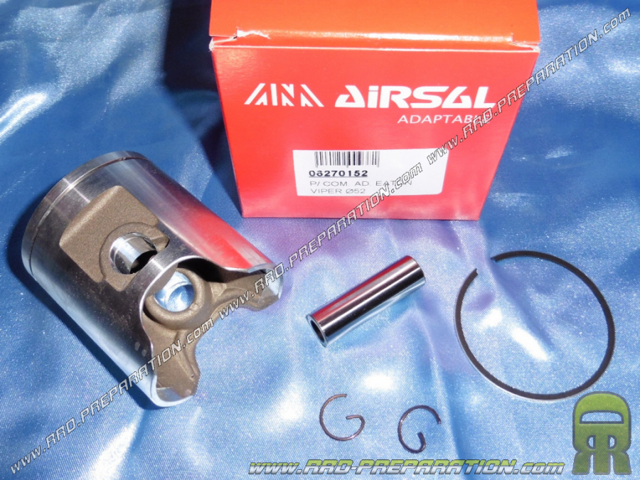 Replacement piston Ø52mm for AIRSAL 100cc kit on QUAD Yamaha A RC TIC, BOMBARDIER, E-TON, KASEA, POLARIS ... 90 2T