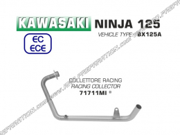 Colector racing ARROW de acero inoxidable para moto Kawasaki NINJA 125cc 4T 2019