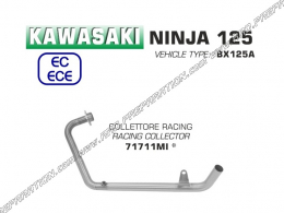Racing collector ARROW stainless steel for motorcycle Kawasaki NINJA 125cc 4T 2019