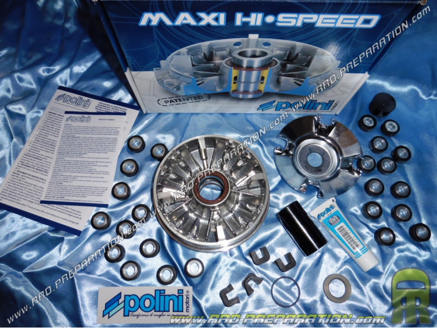 Variateur POLINI HI SPEED 12 galets pour maxi scooter PEUGEOT METROPOLIS et SATELIS 400