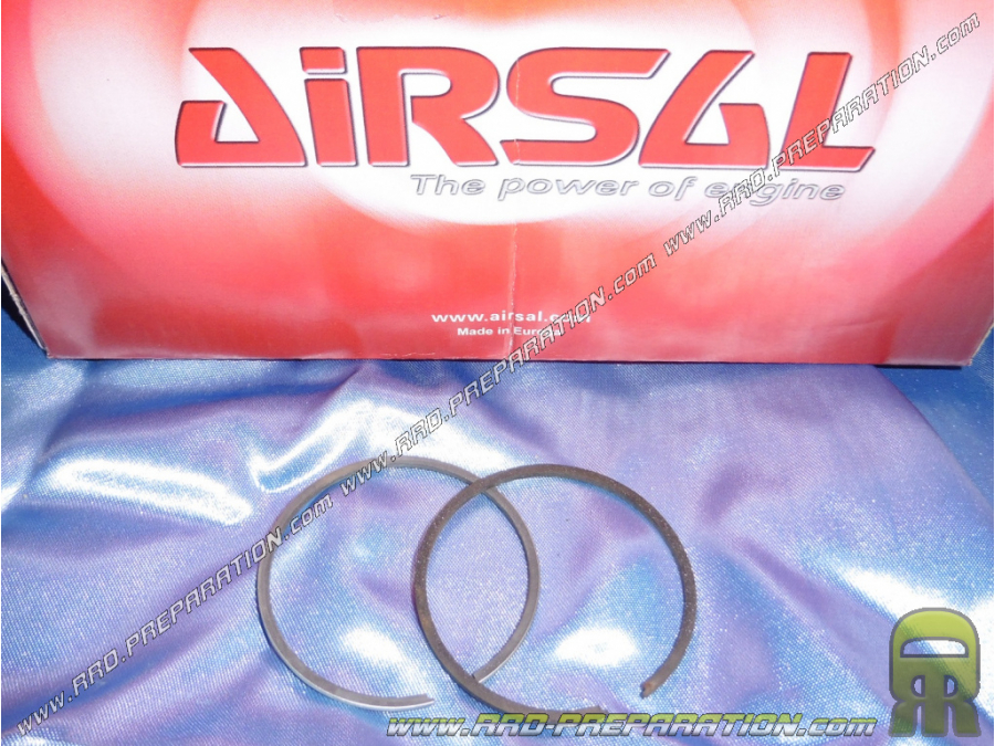 Jeu de 2 segments AIRSAL Ø48 X 1,5mm pour kit 80cc AIRSAL sur scooter HONDA 80cc VISION 75cc, SH, PEUGEOT SC 80cc...