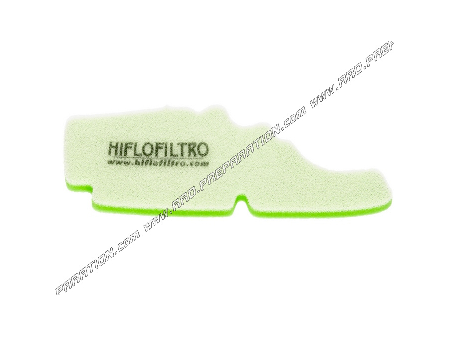 Mousse de filtre à air HIFLO FILTRO pour boite à air d'origine scooter 4T APRILIA, PIAGGIO 50cc, 100cc, 125cc, 150cc...