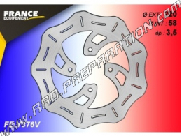 Brake disc front - rear wave Ø220mm FRANCE EQUIPEMENT for QUAD YAMAHA 200 YFM Blaster 2T from 1991