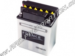 High performance battery FRANCE EQUIPEMENT CB14A-A1 12v 14Ah for motorcycle, mécaboite, scooters...