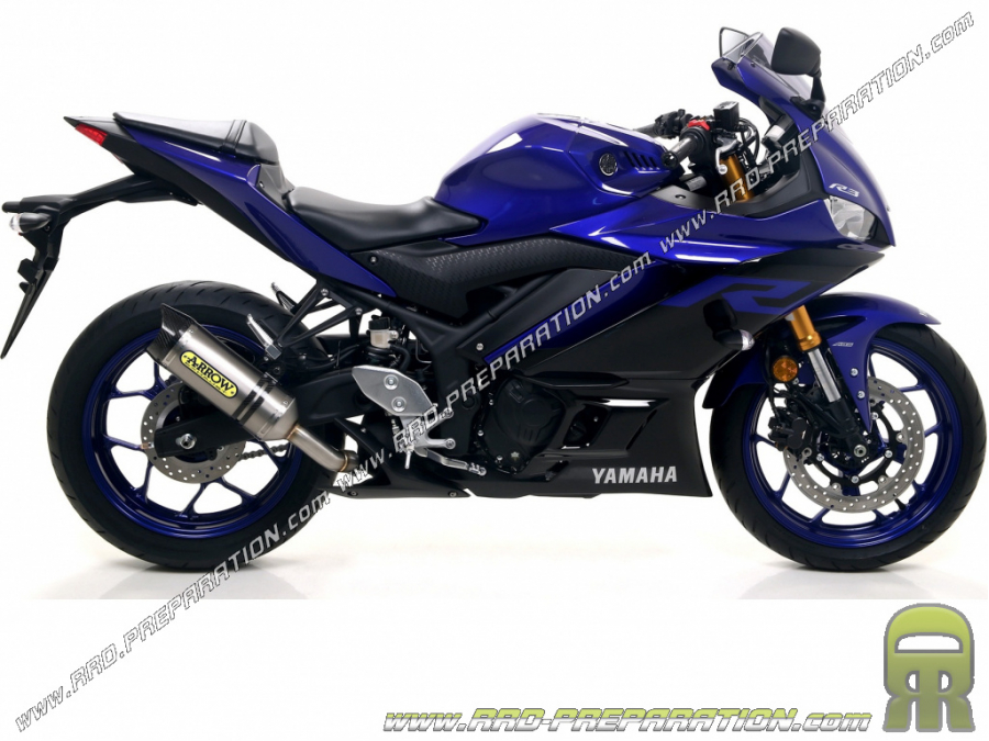 Silencieux d'échappement ARROW THUNDER CARBON pour Yamaha YZF R3 2019