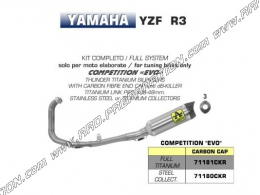 Ligne d'échappement complète ARROW COMPETITION "EVO" FULL SYSTEM pour moto Yamaha YZF R3 2019