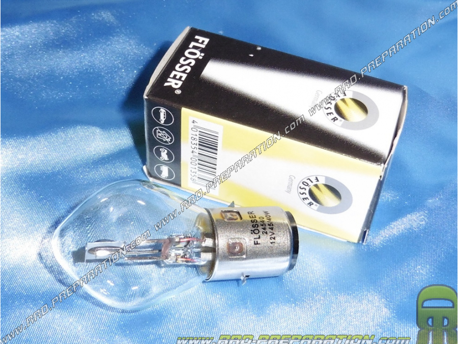 Ampoule de phare BA20D (S2) FLOSSER PROJECTEUR feu avant, lampe type xenon  12V 45 / 40W