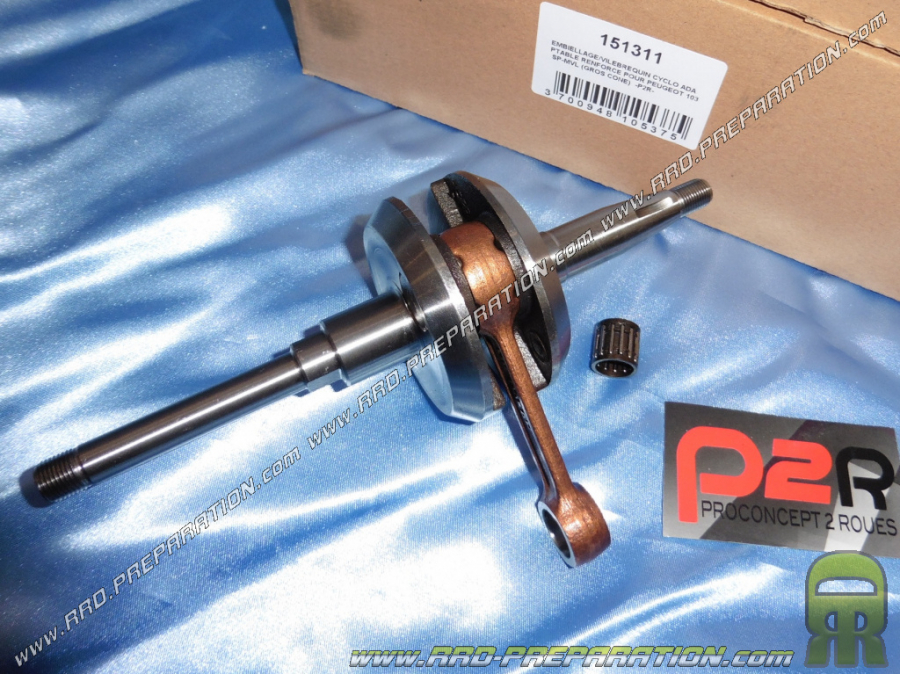 Reinforced P2R crankshaft (vilo / connecting rod assembly) Peugeot 103 SP, MV, MVL, VOGUE cone breaker