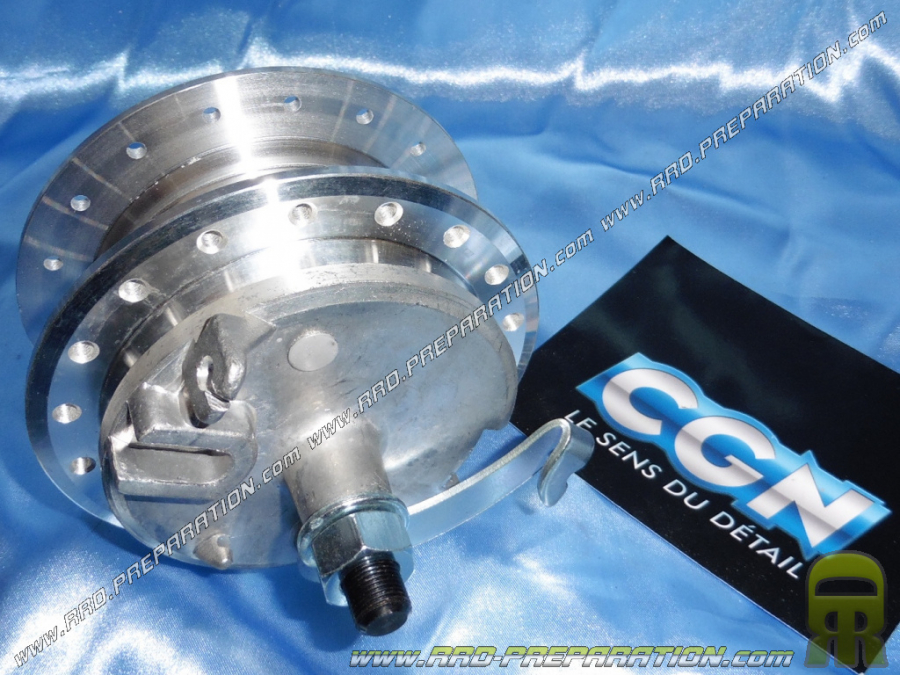 Buje trasero completo CGN para PEUGEOT 103 SP Ø80mm 36 agujeros eje 12mm (llanta LEULEU)