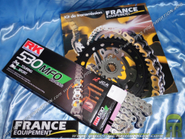 Kit chaine FRANCE EQUIPEMENT renforcé pour moto HONDA CB 1000 R de 2009 à aujourd'hui ...dentures aux choix