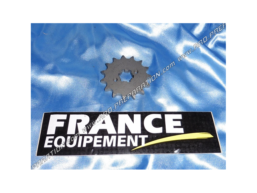 Pignon de sortie de boite FRANCE EQUIPEMENT dents aux choix pour moto SUZUKI VANVAN, RV, RG, GP, KAWASAKI KS 125cc.. largeur 428