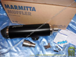 Exhaust silencer POLINI BLACK for PIAGGIO MP3 500 from 2017