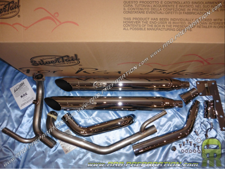 Exhaust LEOVINCE SILVERTAIL K02 for motorcycle HYOSUNG AQUILA GV 650 from 2005 to 2011