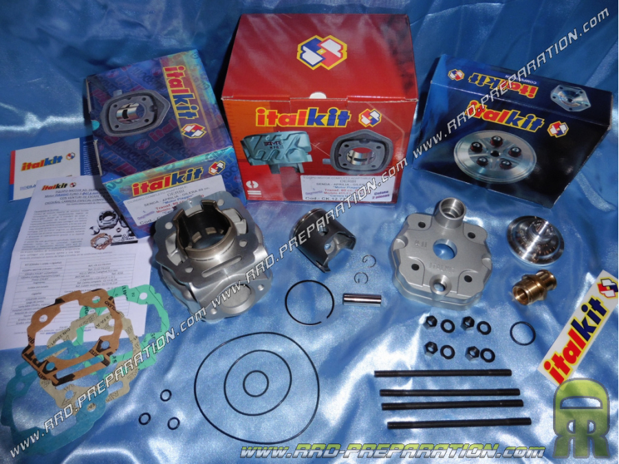 Kit 80cc haut moteur Ø47,6mm ITALKIT Racing aluminium spécial course 44,90mm DERBI euro 3