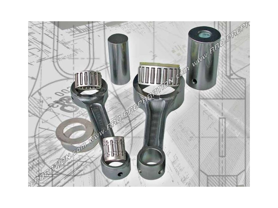 Bielle de vilebrequin ITALKIT taille origine renforcée (Longueur 105mm, maneton Ø22mm, axe 16mm) pour SUZUKI RGV 250cc 2T