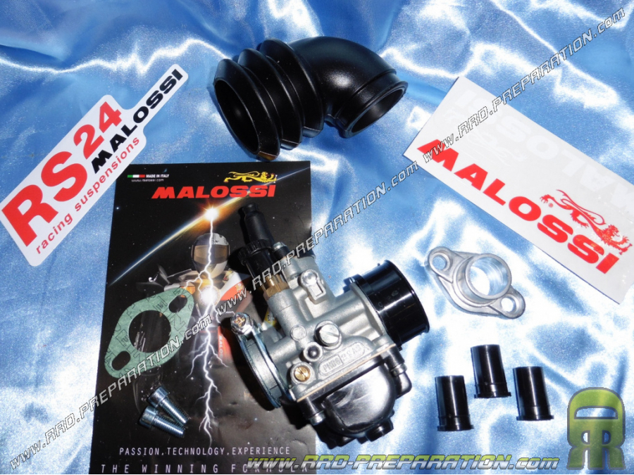 Kit carburation avec filtre à air et pipe d'admission MALOSSI Ø21mm moto SUZUKI 50cc TSX, TS 50 XK / XKG / X