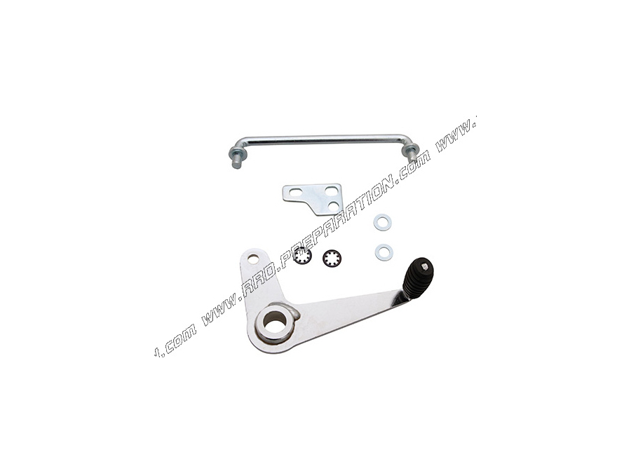 REPLAY articulated starter pedal (cirette) chrome steel for Peugeot 103 & MBK 51 except SPX, RC X, CLIP & MVX