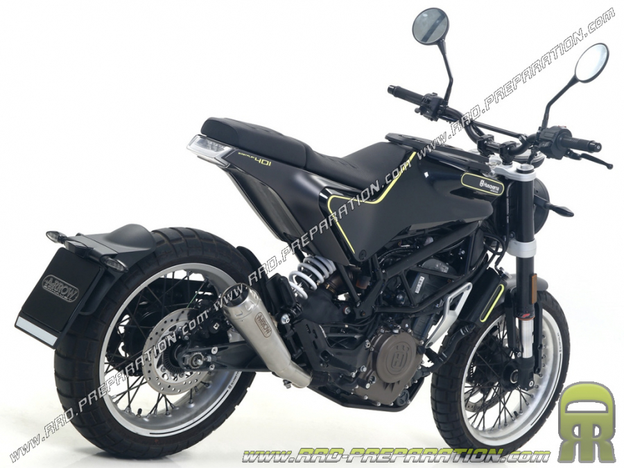 Silencieux d'échappement ARROW PRO RACE sur collecteur ORIGINE pour Husqvarna Svartpilen / Vitpilen 401 2018/2019