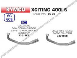 Collecteur racing ARROW de rechange pour pot ARROW sur maxi scooter Kymco XCITING 400i S 2019/2020