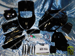 Kit 9 pièces de carénage BCD PACK FULL pour Booster MBK, YAMAHA Bw's après 2004 blanc ou noir aux choix