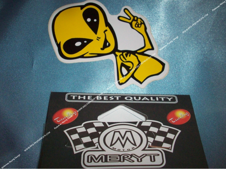 Sticker MERYT Alien Martian Tchuss yellow