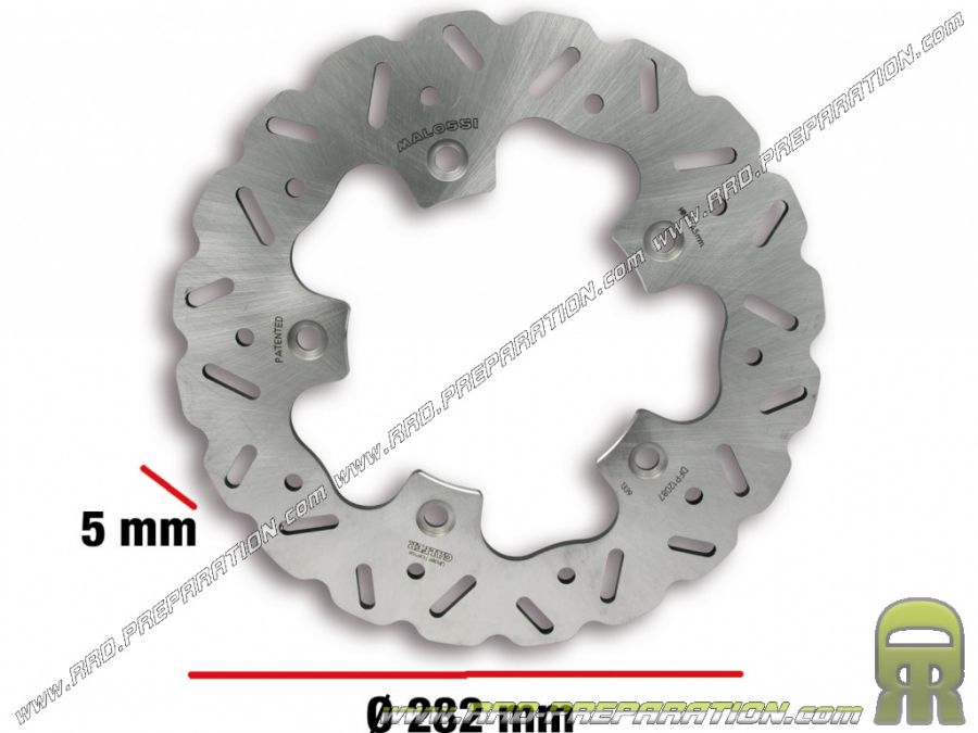 MALOSSI wave floating rear brake disc Ø282mm for YAMAHA T MAX 530 and 560 from 2012