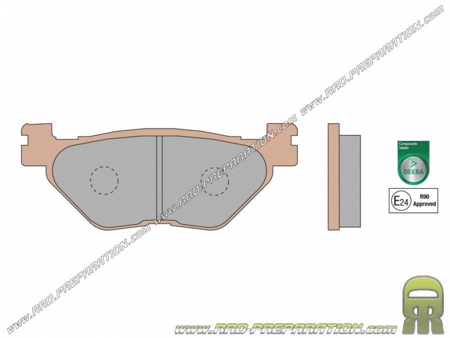 MALOSSI MHR DEKRA rear brake pads for YAMAHA T MAX 500 scooter from 2001 to 2003 and 530 from 2012