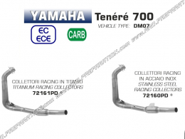 ARROW RACING manifold for ARROW or ORIGIN silencer on Yamaha Tenéré 700 2019/2020