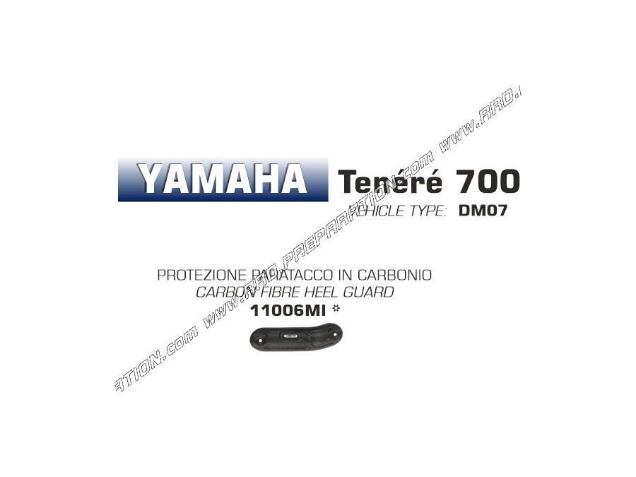 Cache catalyseur ARROW en Carbone pour Yamaha Tenéré 700 2019/2020