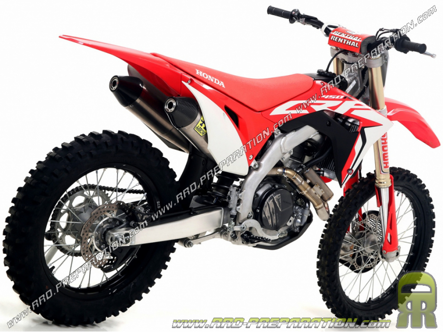 Par de silenciadores de escape ARROW OFF ROAD TITANIUM para colector ARROW u ORIGIN en Honda CRF 450 R 2019