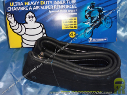 MICHELIN reinforced inner tube 18 inches straight valve with nuts (100/100-18, 110/100-18, 120/90-18, 130/80-18)