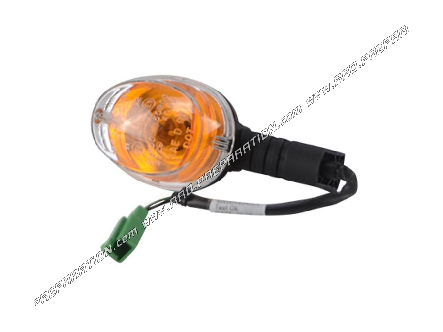 YAMAHA black / orange rear right turn signal approved for MBK BOOSTER and YAMAHA BW'S scooters from 2004