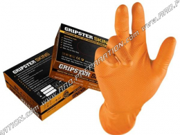 Box of 50 pairs of high chemical resistance disposable work gloves one size T8 (S), T9 (M), T10 (L)