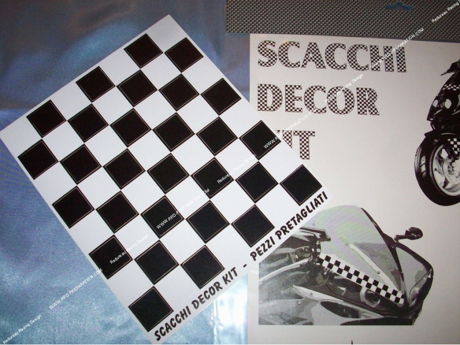 Adhesivo cuadros negro/blanco 19X22cm azulejos 2,5X2,5cm