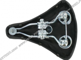 CGN black saddle with original type chrome spring for SOLEX moped